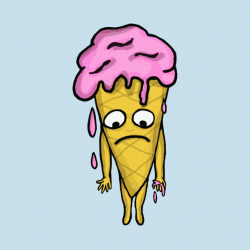 Melting Ice Cream Drawing | Free download best Melting Ice Cream ...