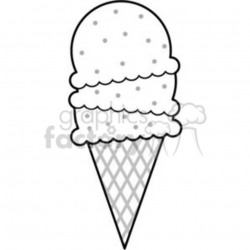 triple decker ice cream cone clipart. Royalty-free clipart # 381637