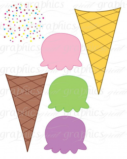 Ice Cream Clip Art, Digital Clip Art, Ice Cream Clipart, Digital Clipart,  Invitation Clipart, Party Clipart, Instant Download