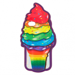 Rainbow Ice Cream Puffy Phone Case