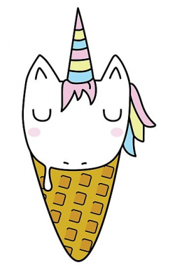 \'Pastel unicorn ice cream.\' Poster by pitygacio