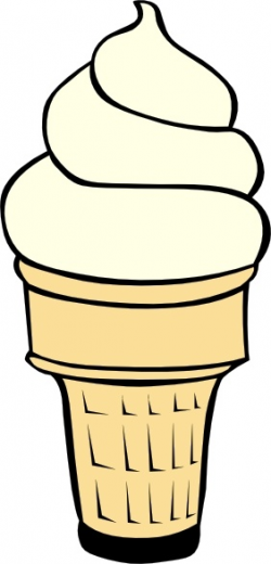 Vanilla Soft Serve Ice Cream Cone clip art Free vector in Open ...