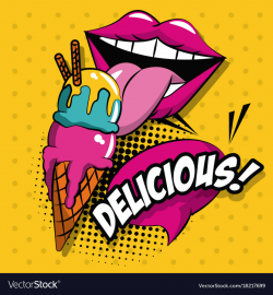 Ice cream cone pop art