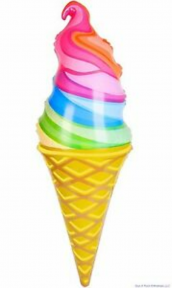 Details about RAINBOW SWIRL Inflatable Ice Cream Cone - Colorful Wonka Pool  Toy Decoration