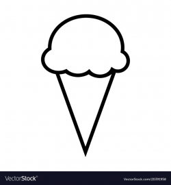 Ice cream cone outline icon