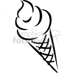 ice cream cone outline clipart. Royalty-free clipart # 383136