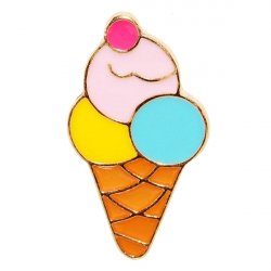 Ice Cream Triple Scoop Enamel Pin