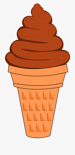 Cone Clipart Waffle Cone - Chocolate Ice Cream Clipart ...