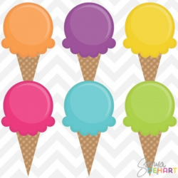 Clipart - Waffle Cone Ice Cream