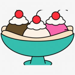 Ice Cream Sundae With Bananas , Transparent Cartoon, Free ...