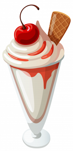 Transparent Vanilla Ice Cream Sundae Clipart | Gallery ...