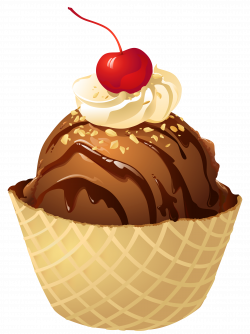 Chocolate ice cream Sundae Waffle Cupcake - ice cream png ...