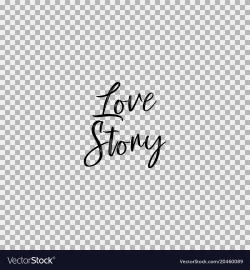 Love story calligraphy transparent background