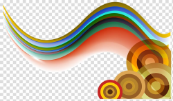 Multicolored painting, Yellow Graphic design Wind wave Wave ...