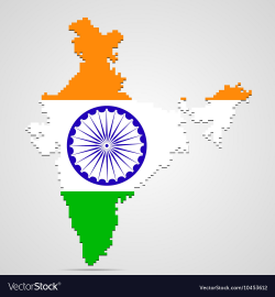 Creative pixel India map