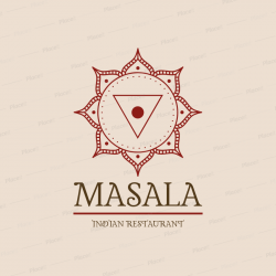 Indian Food Logo Maker with Mandala Graphics 1832