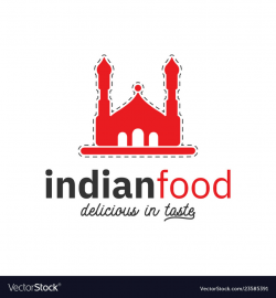 Indian food logo design inspiration in red color