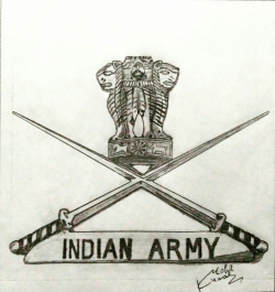 Indian Army logo Drawing, Lion Is Capital Of Ashok Chakra in ...