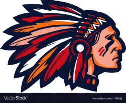 Indian chief Logo or icon mascot