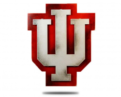 Indiana University Logo 3D Vintage Metal Artwork