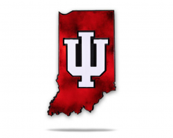 Indiana University State Logo 3D Vintage Metal Artwork