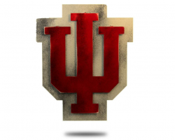 Indiana University Logo 3D Vintage Metal Artwork
