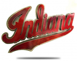 Indiana University Script 3D Vintage Metal Artwork