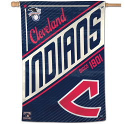 Cleveland Indians Flag Throwback Vertical House Banner