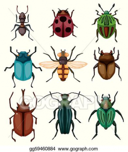Vector Art - Cartoon insect bug icon. Clipart Drawing ...