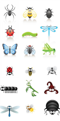 Cartoon+Bugs+Clip+Art | Cute cartoon insects vector | Vector ...