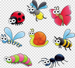 Assorted-color insects art, Insect Cartoon , bugs ...
