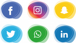 Vector Royalty Free Social Media Icons Set Facebook ...