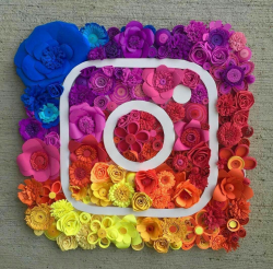Instagram Logo Flowers Art in 2019 | Social media art ...