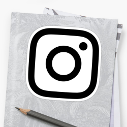 New Instagram Logo Black&White | Sticker