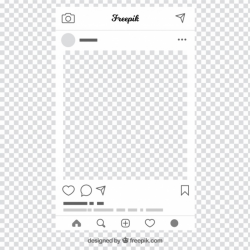Instagram post with transparent background Vector | Free ...