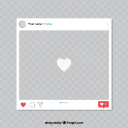 Instagram post with transparent background Vector | Free ...