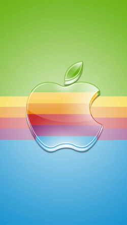 iPhone 5 Wallpaper Apple logo colors in 2019 | Apple logo ...