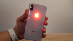 Check out this Glowing Apple Logo Mod on iPhone X!