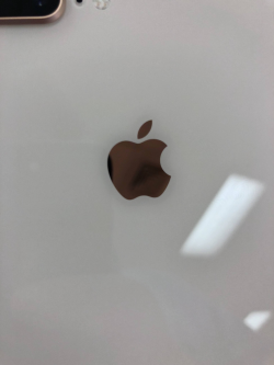 Anybody else see a weird Apple logo “shadow” behind the ...