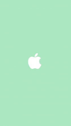 Apple Logo Light Green Background Simple Flat Illustration ...