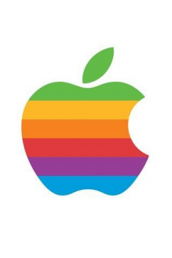 Retro Apple Logo - iPhone Background in 2019 | Original ...