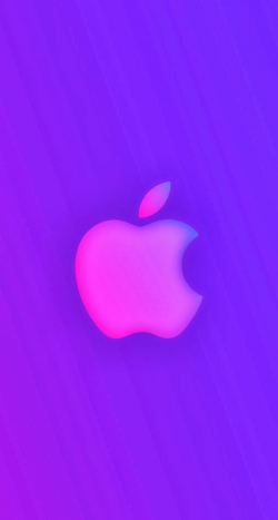 iPhone 5 Wallpaper Apple logo blue purple parallax | Apple ...