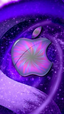 Purple Apple Space Logo in 2019 | Apple wallpaper iphone ...