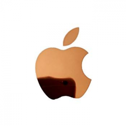 Wallner 5pcs in Set Metal Gold Apple Logo Overlay Metal Decal Sticker for  iPhone 6plus/ 5s /7plus/Iphone8/8plus (Gold)