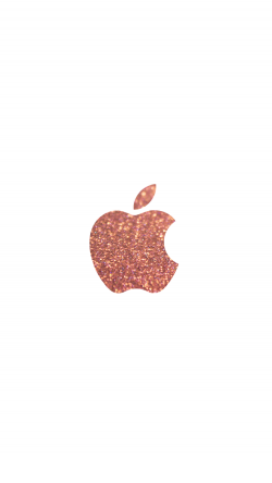 rose gold glitter apple logo iPhone 6 wallpaper | click for ...