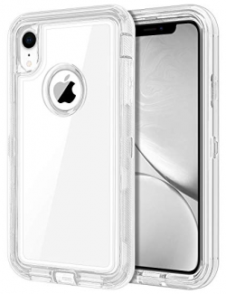 JAKPAK Case for iPhone XR Case Clear Transparent Heavy Duty Protection for  iPhone XR Case Shockproof Anti Scratch Cover with Dual Layer PC Bumper TPU  ...