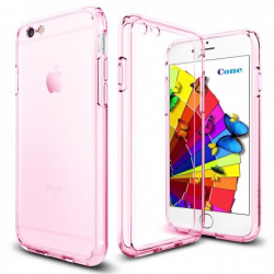 Cone Soft TPU Clear Transparent Back Case for Apple iphone 6s and iphone 6  ( 4.7 inch ) -( Pink ) - coneweb