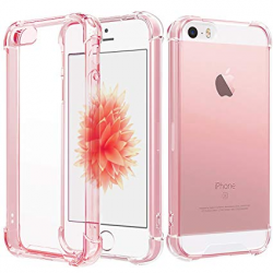 for iPhone SE Case/iPhone 5 Case/iPhone 5S Case, MoKo Crystal Clear  Reinforced Corners TPU Bumper and Anti-Scratch Shockproof Transparent Back  Panel ...