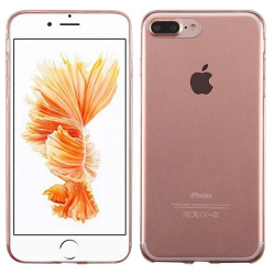Apple iPhone 7 Plus Glossy Transparent Rose Gold Candy Skin Cover