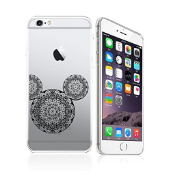 iPhone 8 / 7 Compatible , Colorful Flexible Ultra Slim Transparent  Translucent iPhone Case Cover - Animal Bear Mouse Three Circle Mandala Lace  Pattern ...